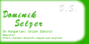 dominik selzer business card
